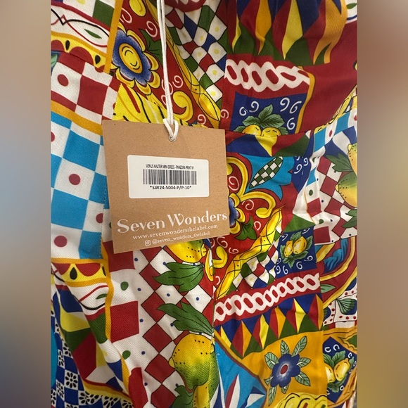 Colorful Patchwork Halter Midi Dress - Picture 11 of 11